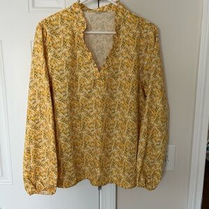 Floral Yellow Women's Top